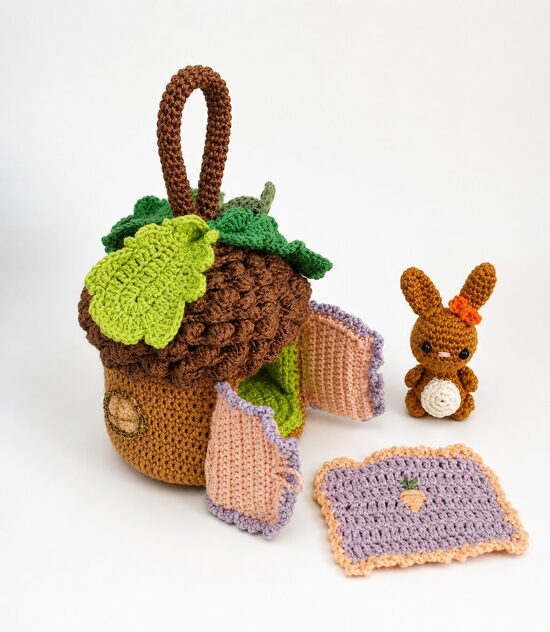 Maison gland et petit lapin