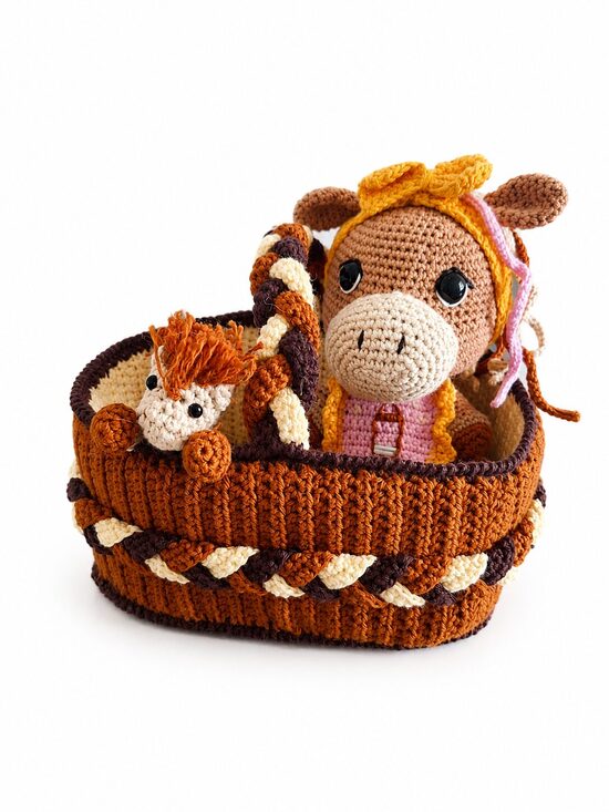  Ensemble Caroline le cheval et son doudou et accessoire